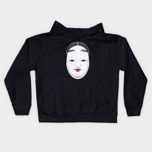 Japanese Kabuki Noh Mask - Anime Shirt Kids Hoodie